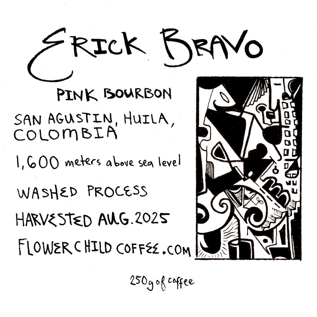 Erick Bravo - Pink Bourbon - FLOWER CHILD COFFEE